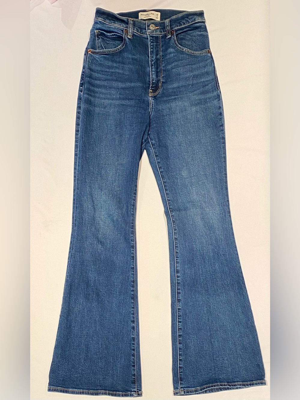 Abercrombie & Fitch The Flare Ultra High Rise Jeans, size 26 (waist 2)